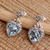 Topaz earrings, 'Quiet Heart' - Heart Shaped Blue Topaz Sterling Silver Earrings (image 2b) thumbail