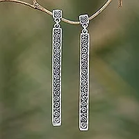 Ohrhänger aus Sterlingsilber, „Trailing Curls“ – Ohrhänger aus Sterlingsilber von Artisan Jewelry