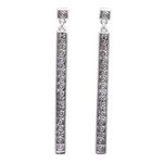 Sterling silver dangle earrings, 'Trailing Curls' - Artisan Jewelry Sterling Silver Dangle Earrings