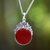 Carnelian pendant necklace, 'Floral Sun' - Carnelian pendant necklace (image 2) thumbail