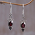 Garnet earrings, 'Crimson Kiss' - Garnet earrings