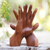Wood statuette, 'Hand of Friendship' - Artisan Crafted Wood Sculpture (image 2) thumbail