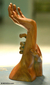 Wood statuette, 'Supportive Hand' - Indonesian Wood Statuette thumbail