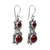 Carnelian dangle earrings, 'Radiant Queen' - Carnelian Sterling Silver Dangle Earrings