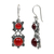 Carnelian dangle earrings, 'Radiant Queen' - Carnelian Sterling Silver Dangle Earrings (image 2d) thumbail