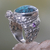 Sterling silver ring, 'Teal Turtle' - Sterling Silver and Reconstituted Turquoise Ring (image 2) thumbail