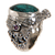 Sterling silver ring, 'Teal Turtle' - Sterling Silver and Reconstituted Turquoise Ring thumbail