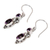 Amethyst dangle earrings, 'Crown Princess' - Sterling Silver Amethyst Dangle Earrings (image p121863) thumbail