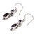 Amethyst dangle earrings, 'Crown Princess' - Sterling Silver Amethyst Dangle Earrings (image 2c) thumbail