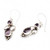 Amethyst dangle earrings, 'Crown Princess' - Sterling Silver Amethyst Dangle Earrings