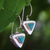Sterling silver drop earrings, 'Oriental Triangle' - Modern Sterling Silver Drop Earrings (image 2) thumbail