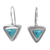 Sterling silver drop earrings, 'Oriental Triangle' - Modern Sterling Silver Drop Earrings thumbail