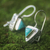 Sterling silver drop earrings, 'Oriental Triangle' - Modern Sterling Silver Drop Earrings (image 2c) thumbail