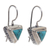 Sterling silver drop earrings, 'Oriental Triangle' - Modern Sterling Silver Drop Earrings (image 2d) thumbail