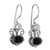 Onyx and pearl drop earrings, 'Sunrise Spirit' - Onyx and pearl drop earrings thumbail