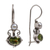 Peridot and pearl drop earrings, 'Sunrise Spirit' - Peridot Sterling Silver Drop Earrings (image 2c) thumbail