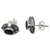 Garnet button earrings, 'Exuberance' - Garnet Sterling Silver Button Earrings (image 2b) thumbail