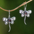 Garnet dangle earrings, 'Dragonfly Glow' - Garnet dangle earrings (image 2) thumbail