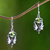Peridot dangle earrings, 'Mystical' - Sterling Silver Peridot Dangle Earrings (image 2) thumbail