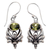 Peridot dangle earrings, 'Mystical' - Sterling Silver Peridot Dangle Earrings thumbail