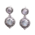 Rainbow moonstone dangle earrings, 'Infinite Sky' - Balinese Style Rainbow Moonstone Dangle Earrings thumbail