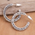 Sterling silver hoop earrings, 'Complexity Hoop'  - Sterling silver hoop earrings thumbail