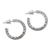 Sterling silver hoop earrings, 'Complexity Hoop'  - Sterling silver hoop earrings thumbail