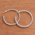 Sterling silver hoop earrings, 'Cloud Hoop' (large) - Sterling Silver Half Hoop Earrings (Large) (image 2c) thumbail