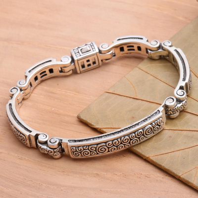 Sterling silver link bracelet, 'Delicate' - Sterling Silver Link Bracelet