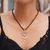 Pearl heart necklace, 'Heart Symphony' - Artisan Crafted Silver and Pearl Necklace (image 2j) thumbail