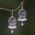 Perlen-Kronleuchter-Ohrringe - Kronleuchter-Ohrringe aus Sterlingsilber mit Perlen