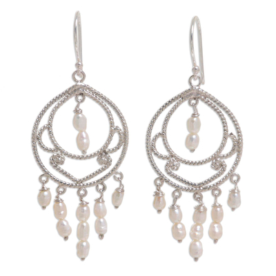Pearl chandelier earrings
