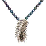 Pearl choker, 'Dewdrops' - Sterling Silver and Pearl Choker