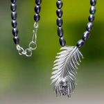 Pearl choker, 'Dewdrops' - Sterling Silver and Pearl Choker