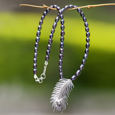 Perlenhalsband - Halsband aus Sterlingsilber und Perlen