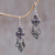 Amethyst chandelier earrings, 'Forest Princess' - Sterling Silver Amethyst Chandelier Earrings (image 2) thumbail