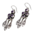 Amethyst chandelier earrings, 'Forest Princess' - Sterling Silver Amethyst Chandelier Earrings (image 2c) thumbail