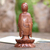 Wood statuette, 'A Simple and True Life' - Indonesian Wood Buddha Sculpture (image 2c) thumbail