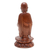 Wood statuette, 'A Simple and True Life' - Indonesian Wood Buddha Sculpture (image 2e) thumbail