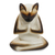 Wood sculpture, 'Kitty Meditates' - Original Hand Carved Cat Sculpture (image 2a) thumbail
