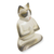 Wood sculpture, 'Cat in Meditation' - Unique Wood Cat Sculpture (image 2b) thumbail