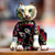 Wood display doll, 'Cat Who Loves Nature' - Cotton and Wood Decorative Doll thumbail