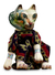 Wood display doll, 'Cat Who Loves Nature' - Cotton and Wood Decorative Doll (image 2a) thumbail