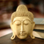 Wood mask, 'Buddha's Eternal Bliss' - Balinese Hand Carved Wood Mask Depicting Buddha