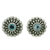 Topaz earrings, 'Cold Blue Sun' - Floral Blue Topaz Sterling Silver Button Earrings