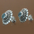 Topaz earrings, 'Cold Blue Sun' - Floral Blue Topaz Sterling Silver Button Earrings (image 2b) thumbail