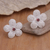 Garnet flower earrings, 'Love Blossom' - Garnet flower earrings thumbail