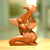 Wood statuette, 'A Mother's Love' - Handcrafted Mother and Child Wood Sculpture (image 2) thumbail