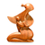 Wood statuette, 'A Mother's Love' - Handcrafted Mother and Child Wood Sculpture thumbail