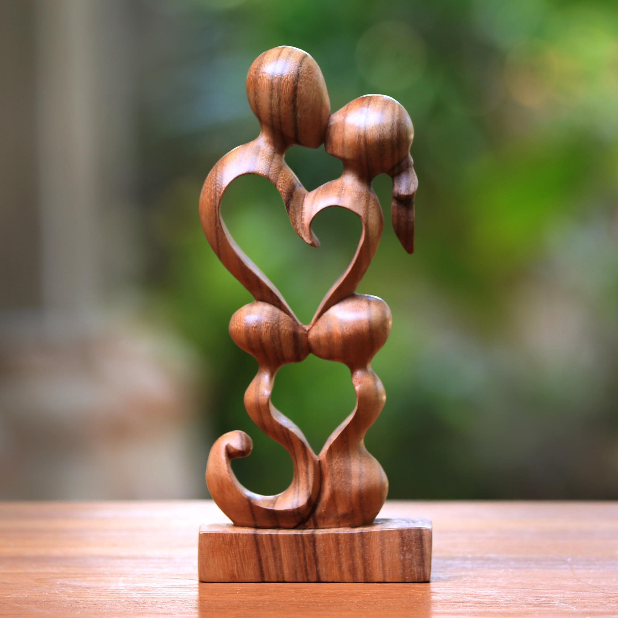 Hand Crafted Heart Shaped Sculpture Harmony NOVICA